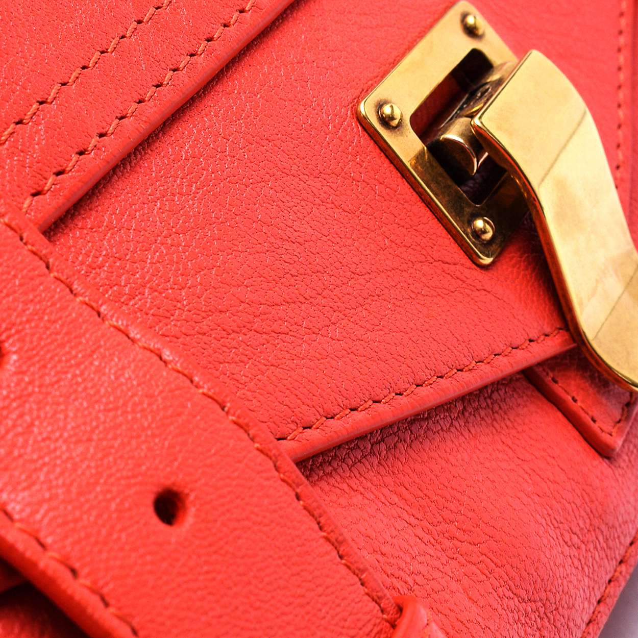 Proenza Schouler - Coral Leather PS1 Pochette Clutch Bag